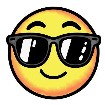 emoji with sunglasses