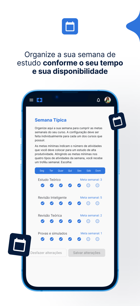 Aristo Class app interface showing a personalized weekly study schedule for medical residency preparation