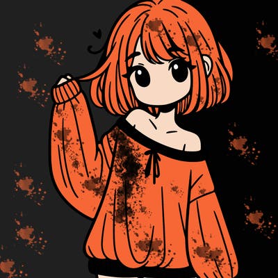 girl in baggy sweater hanging off her shoulder