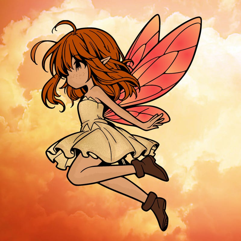 manga fairy flying