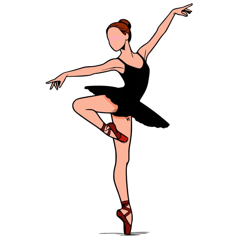realistic person doing ballet