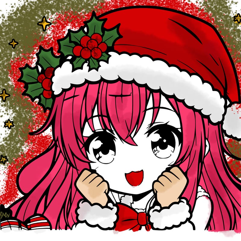 anime girl christmas
