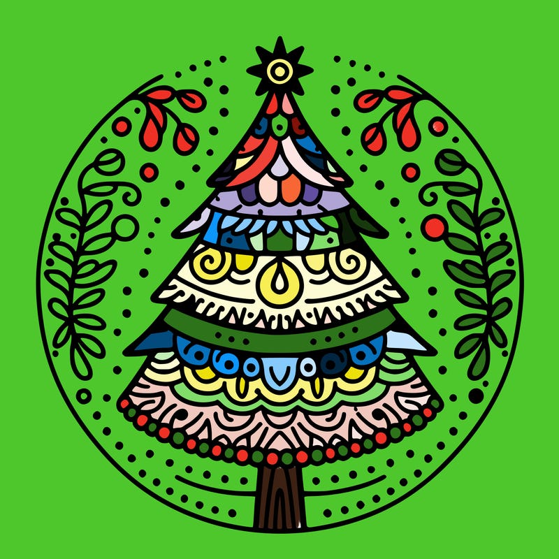mandala sapin de noel