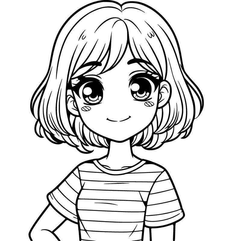 girl with short hair 11 years old