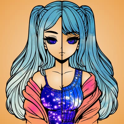 realistic girl split