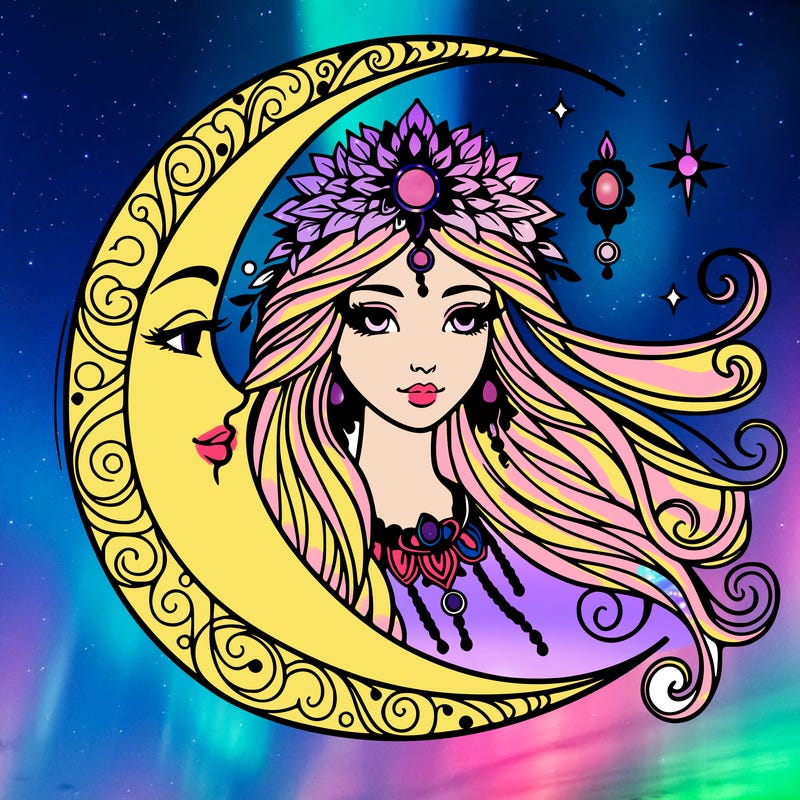 moon goddess realistic