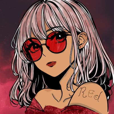 manga woman character with glasses and nice lips