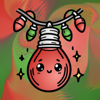 small bulb of a garland