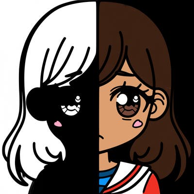a split of a girl