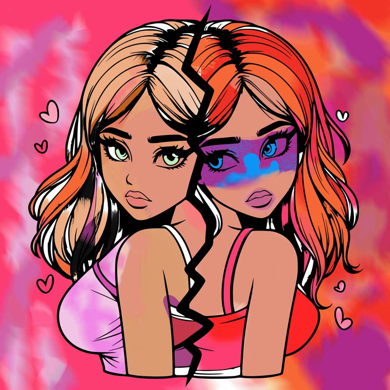 realistic girl split