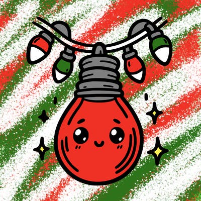 small bulb of a garland