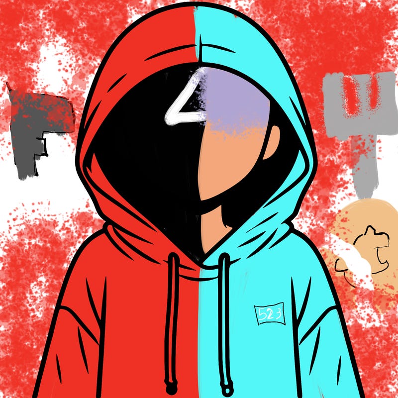 faceless girl in hoodie