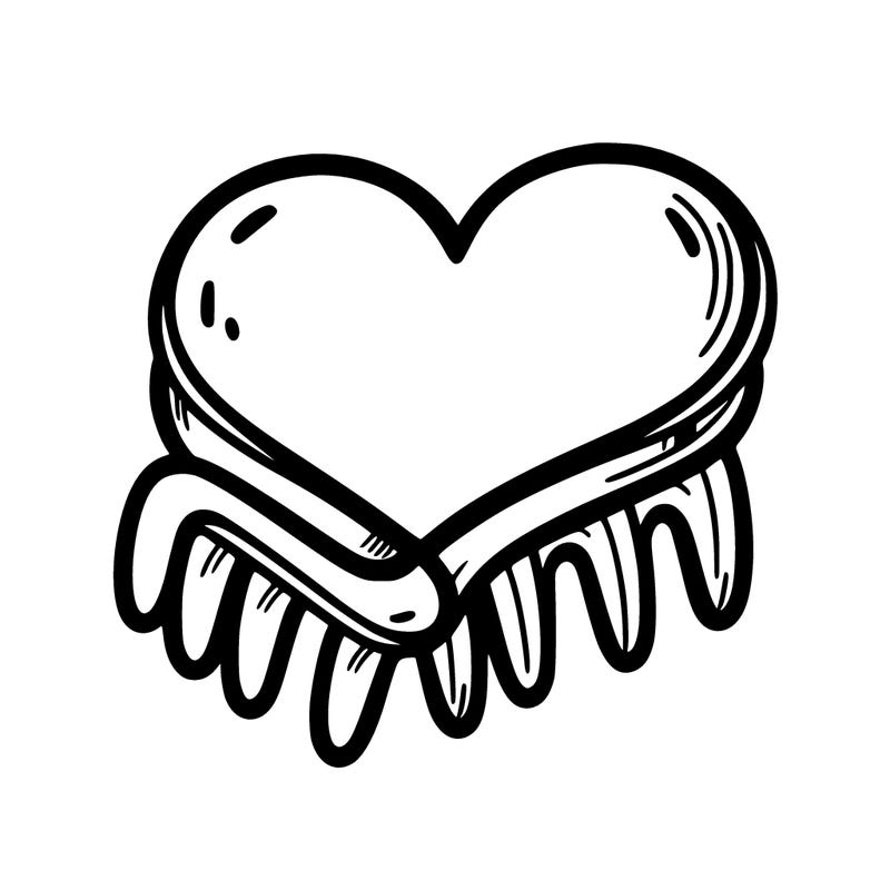 a heart-shaped hair clip