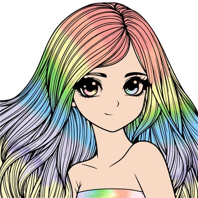 realistic girl pretty long hair