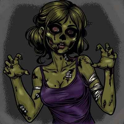 realistic zombie girl