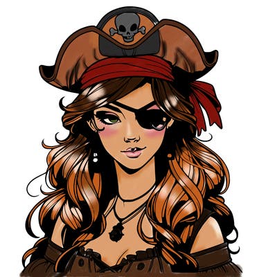 realistic pirate that’s a girl