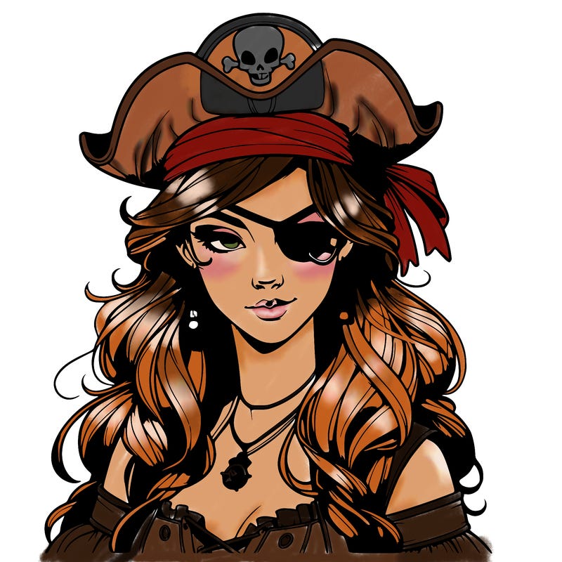 realistic pirate that’s a girl