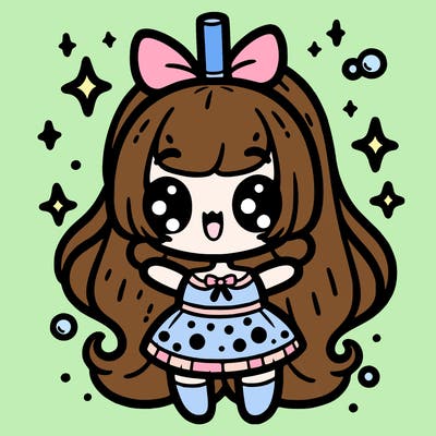 boba girl kawaii