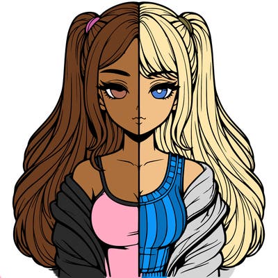 realistic girl split