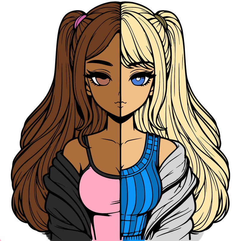 realistic girl split