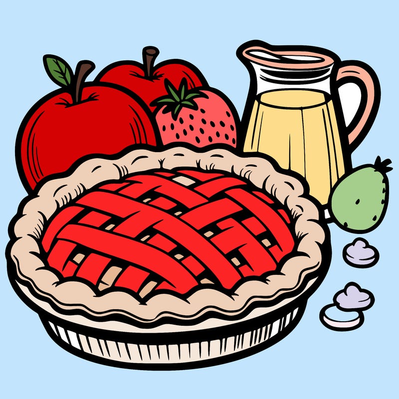 a pie of food