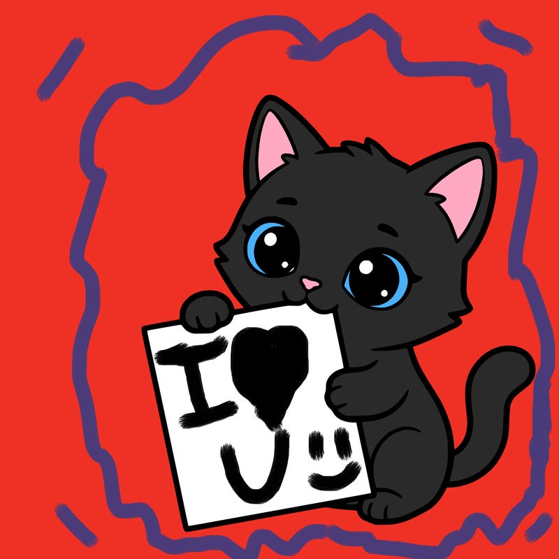 a small cat with a blank sheet of paper in its hand. the cat is sooooooo cute!