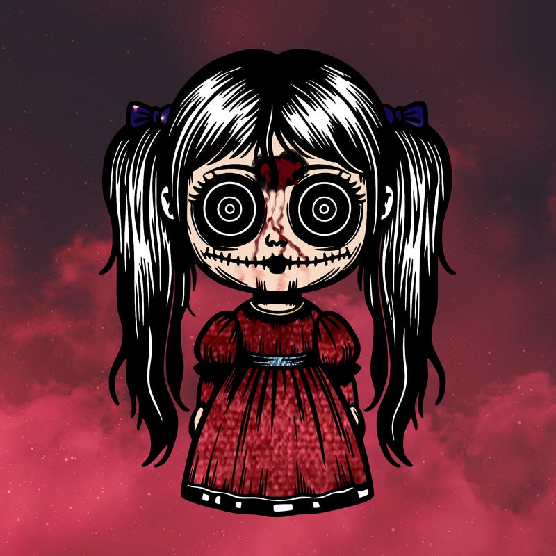 creepy girl doll