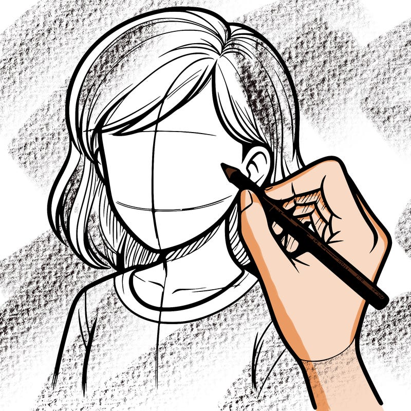 drawing a realistic person