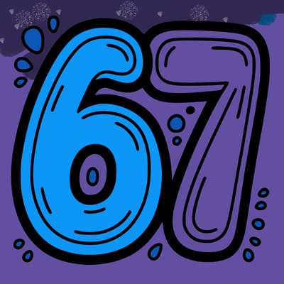 the number 67