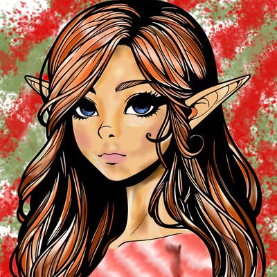elf girl realistic dark fantasy