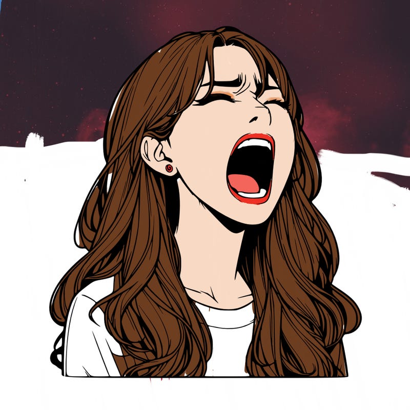 screaming realistic, girl