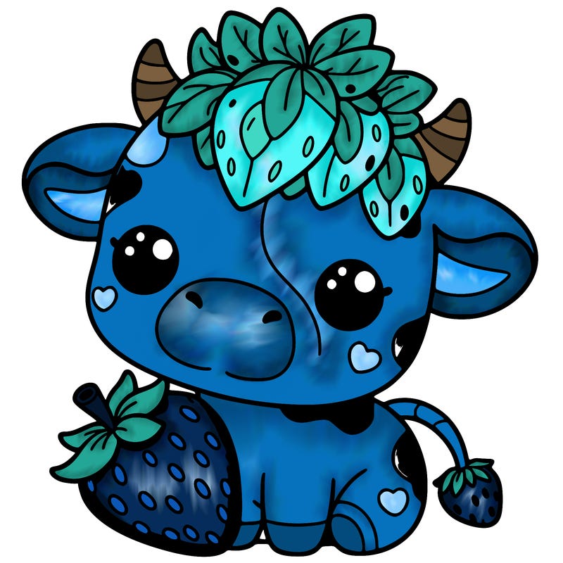 cute strawberry cow