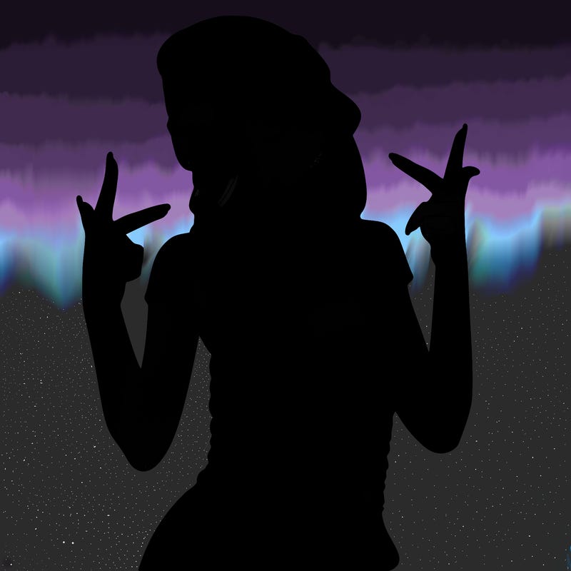 realistic teenage girl with braids and a beanie and crop top doing 🫶🏼