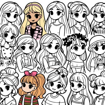 many different girls