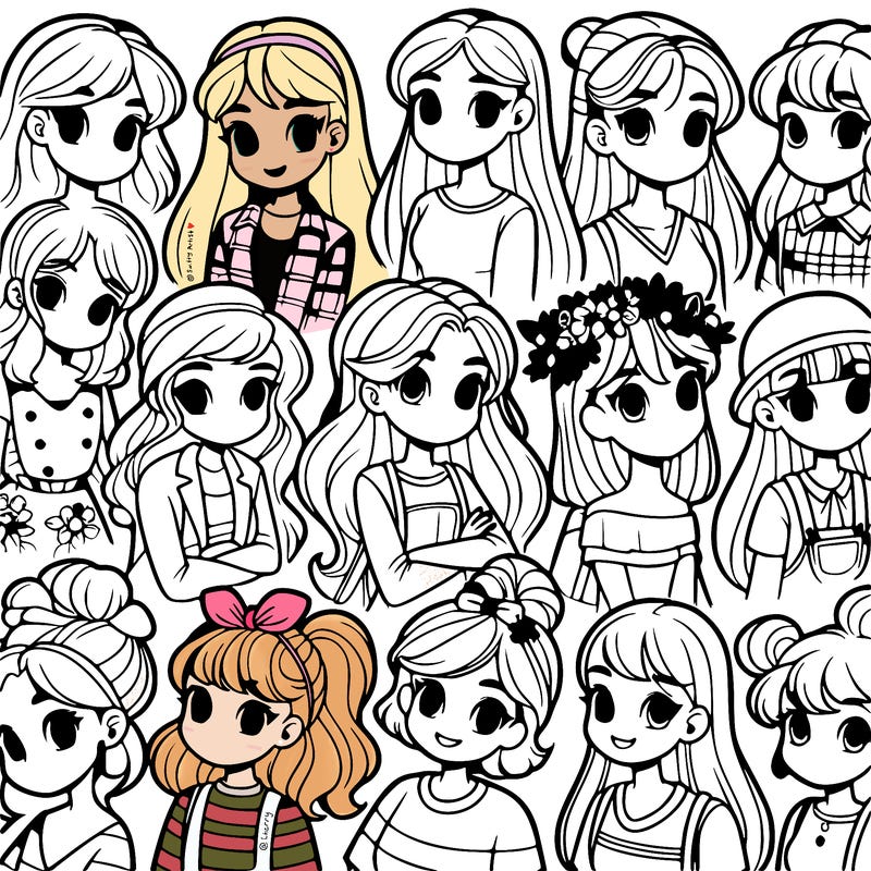 many different girls