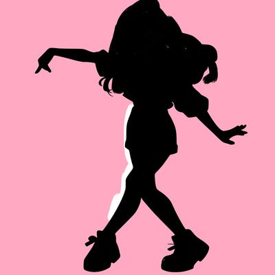 realistic girl danceing