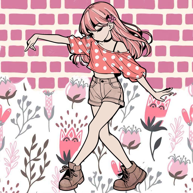 realistic girl danceing