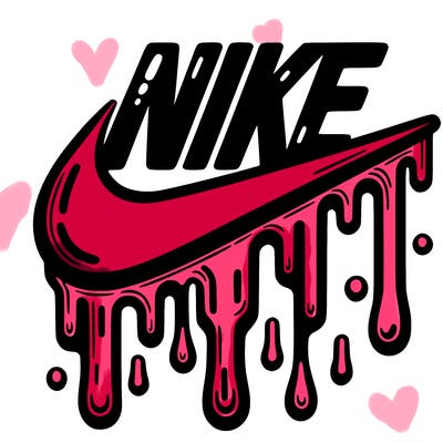 dripping nike logo