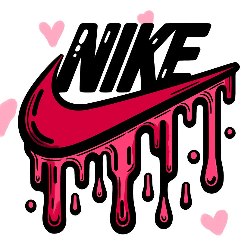 dripping nike logo