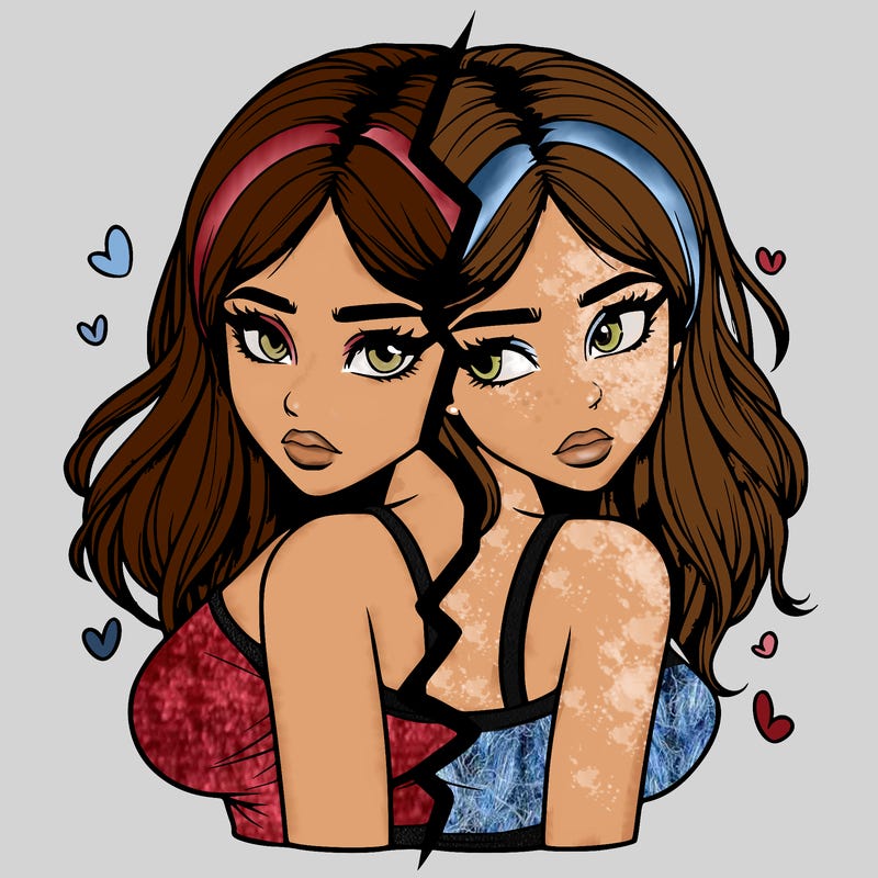 realistic girl split