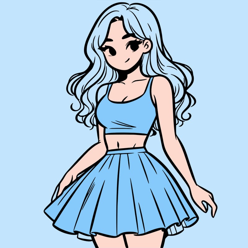 woman in a skirt and crop top