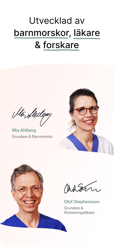 One Million Babies - Gravidapp - Portrait des fondateurs et experts médicaux Mia Ahlberg et Olof Stephensson pour l'application de grossesse One Million Babies