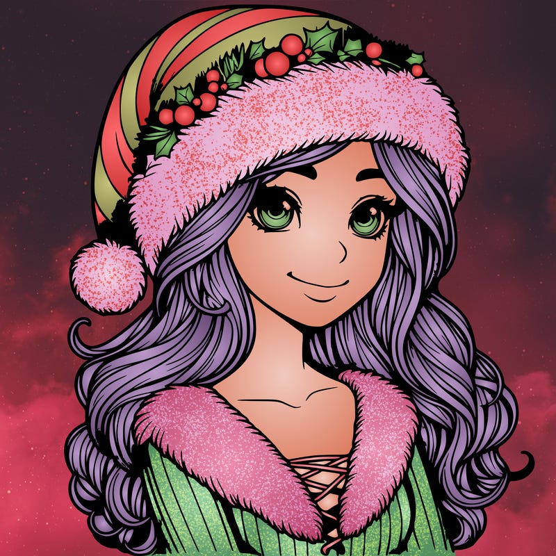 realistic christmas  girl