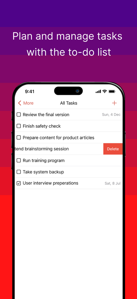 Ivanti Email+ - A secure professional to-do list within the Ivanti Email plus app for enterprise task management