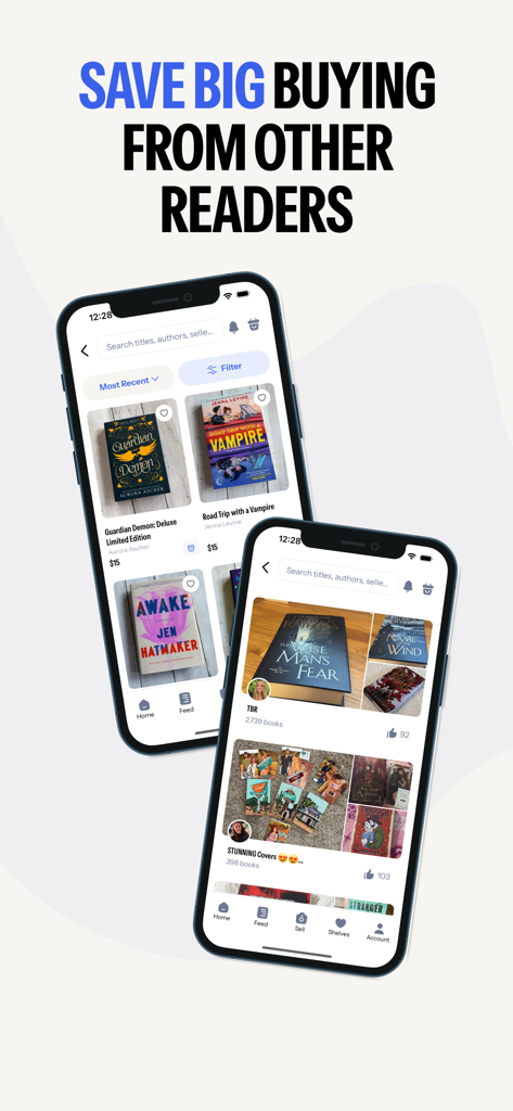 PangoBooks: Buy & Sell Books - PangoBooks mobile app interface showing used book listings and reader collections.