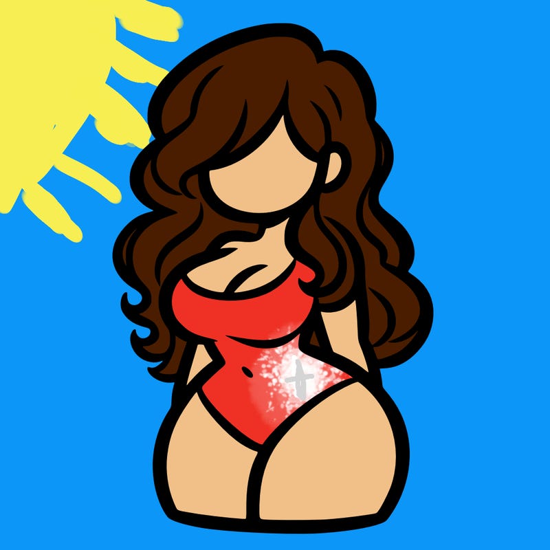 curvy woman with hair