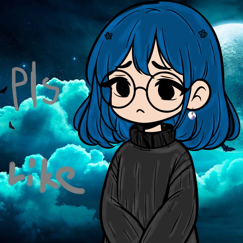 sad girl with glasses in a sweater