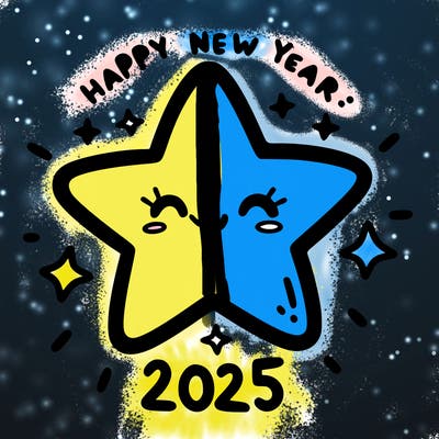 happy new year 2025 star wish