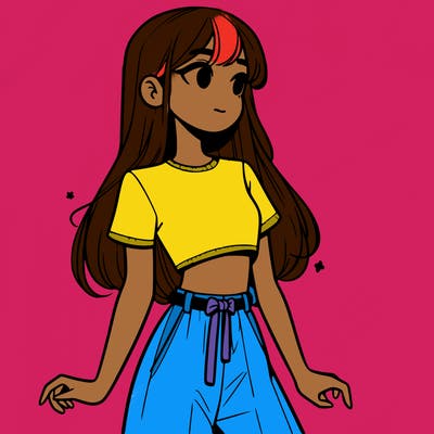 girl in a cute crop top