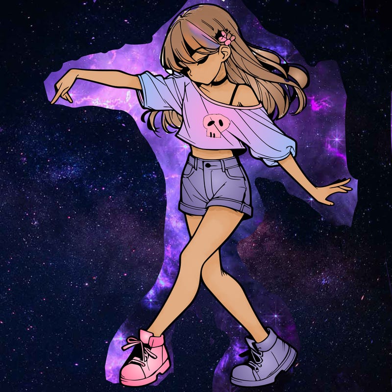 realistic girl danceing